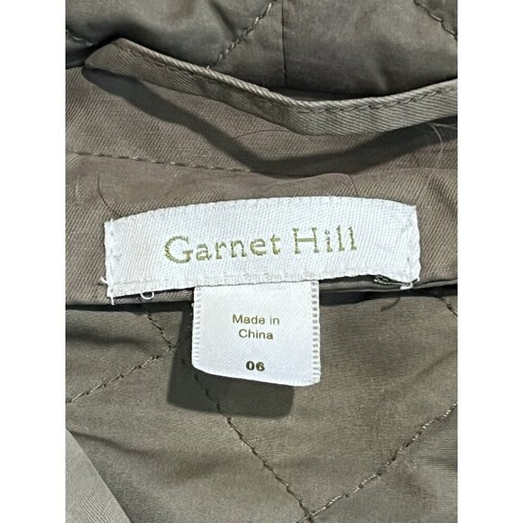 Garnet Hill Hooded Jacket Corded Waist Green Removable Lining Size 6 Casual - Picture 3 of 8